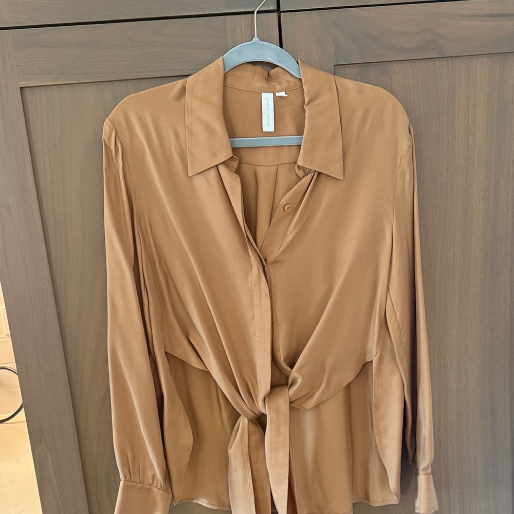 Jonathan Simkhai Satin Tan Blouse